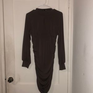 Live Tree Medium Mocha Brown Long Sleeve Dress